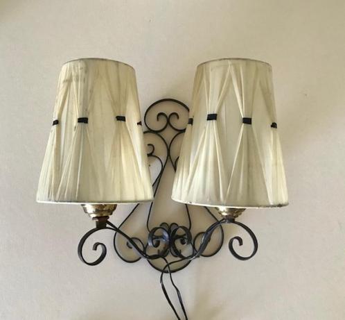 Nostalgisch Frans wandlampje met twee lichtpunten retro, Verzamelen, Retro, Huis en Inrichting, Ophalen of Verzenden