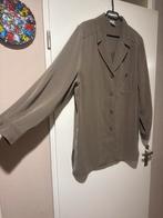 Vintage Bruine/mosgroene Blouse Maat 44, Ophalen of Verzenden, Gedragen, Maat 42/44 (L), Bruin