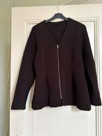 COS scuba stof jasje vest donker bruin met rits getailleerd, Maat 38/40 (M), COS, Bruin, Nieuw