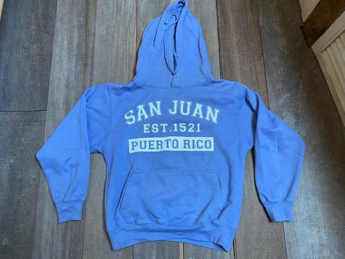 Puerto Rico sweatshirt met capuchon jeansblauw, Kleding | Dames, Truien en Vesten, Gedragen, Maat 36 (S), Blauw, Verzenden