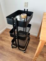 RÅSKOG roltafel, Huis en Inrichting, Keuken | Keukenelementen, Ophalen, Minder dan 50 cm, Zwart, Zo goed als nieuw