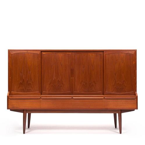 Half hoog dressoir ontwerp Henning Kjaernulf, Huis en Inrichting, Kasten | Dressoirs, Gebruikt, 150 tot 200 cm, 25 tot 50 cm, Met lade(s)