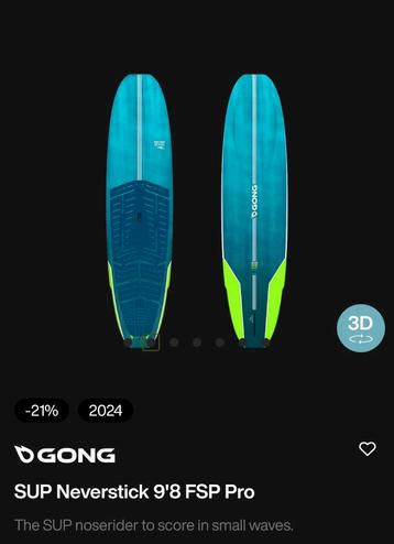 NIEUW Gong Neverstick Pro + Boardbag beschikbaar voor biedingen