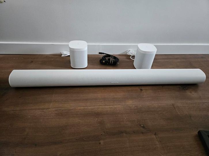 Set van Sonos Arc met 2x Sonos One SL, Audio, Tv en Foto, Home Cinema-sets, Zo goed als nieuw, Overige spelers, Soundbar, 70 watt of meer