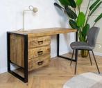 Bureau mangohout, Huis en Inrichting, Bureaus, Ophalen, Zo goed als nieuw, Bureau