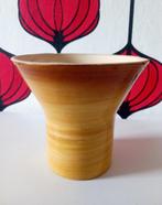 Okergele vintage bloempot / plantenschaaltje, Rond, Binnen, Ophalen of Verzenden, Zo goed als nieuw