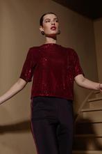 Studio Anneloes princess top sequins merlot mt L, Ophalen of Verzenden, Zo goed als nieuw, Maat 42/44 (L)