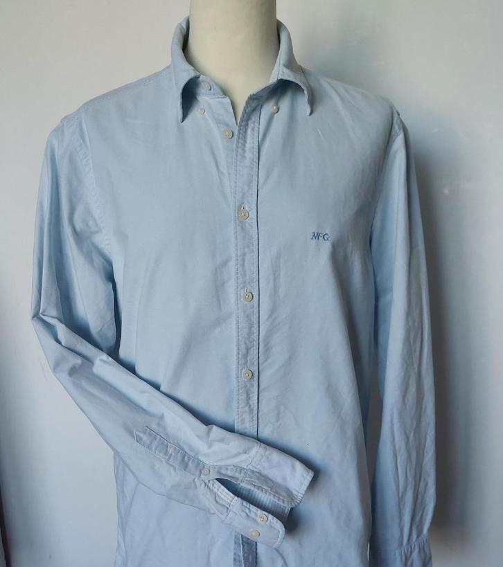 Mc.Gregor spijker overhemd in maat M., Kleding | Heren, Overhemden, Gedragen, Halswijdte 39/40 (M), Blauw, Verzenden