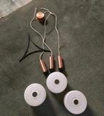 Vintage Mid Century plafondlamp, drie kelken, Huis en Inrichting, Lampen | Wandlampen, Ophalen, Gebruikt, Glas