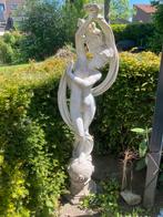 Wit tuinbreld van steen/ beton., Ophalen, Gebruikt