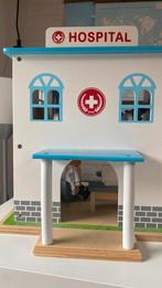 Houten speel(zieken)huis, Kinderen en Baby's, Speelgoed | Houten speelgoed, Ophalen, Zo goed als nieuw, Overige typen