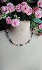 Prachtige Ketting Facet Fluoriet Barok Echte Parels 💜, Ophalen, Overige kleuren, Nieuw, Steen of Mineraal
