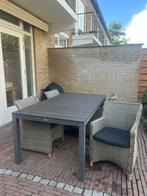 Tuintafel inclusief stoelen en bijzettafels, Ophalen, Zo goed als nieuw, Aluminium
