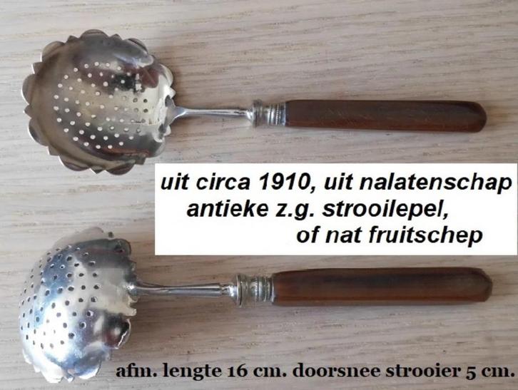 circa 1910, een nat fruit schep, theetreef of suikerstrooier, Antiek en Kunst, Antiek | Keukenbenodigdheden, Ophalen of Verzenden