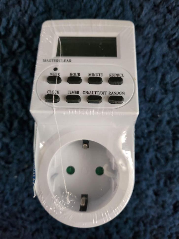 Nieuw: Tijdschakelaar Tijdsklok, Doe-het-zelf en Verbouw, Elektra en Kabels, Nieuw, Schakelaar, Ophalen of Verzenden