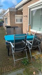 Tuintafel met 4 verstelbare stoelen, Tuin en Terras, Tuinsets en Loungesets, Ophalen, Gebruikt