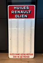 Emaille Reclamebord Renault Olie, Verzamelen, Ophalen of Verzenden, Reclamebord