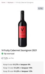 V-Fruity Cabernet Sauvignon 2021 24 flessen, Verzamelen, Wijnen, Nieuw, Rode wijn, Frankrijk, Ophalen