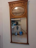 Brocante grote passpiegel met aquarel zeegezicht, Antiek en Kunst, Ophalen, Rechthoekig