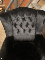 Nieuw! Blauw stoffen oorfauteuil, Ophalen, Minder dan 50 cm, ., 75 tot 100 cm