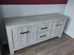 Dressoir met lades en deuren - eiken lichtgrijs, Huis en Inrichting, Kasten | Dressoirs, Ophalen, 150 tot 200 cm, Eikenhout, Zo goed als nieuw