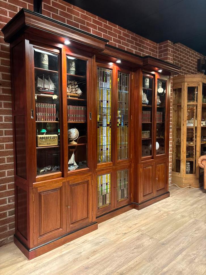 vitrinekast mahonie jan frantzen, Antiek en Kunst, Antiek | Kantoor en Zakelijk, Ophalen