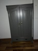 Kledingkast brocante met mooie sierlijsten, Huis en Inrichting, Kasten | Kledingkasten, Ophalen, Gebruikt, 100 tot 150 cm, 150 tot 200 cm