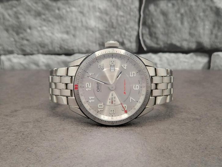 Oris Audi Sport GMT automatic, full set, Sieraden, Tassen en Uiterlijk, Horloges | Heren, Zo goed als nieuw, Polshorloge, Overige merken