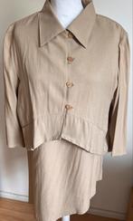 2-delige Promiss set , beige hes met jasje maat 40, Ophalen of Verzenden, Zo goed als nieuw, Beige