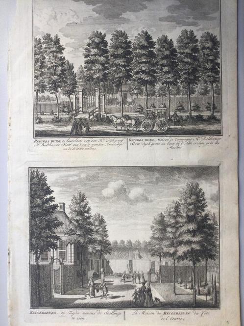 Amsterdam, Watergraafsmeer, Kruislaan-Oosterringdijk, 1768, Antiek en Kunst, Kunst | Etsen en Gravures, Verzenden