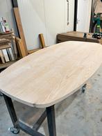 Massief Deens eiken tafelblad 160x90cm 4.5cm dik verjongd, Huis en Inrichting, Tafels | Eettafels, Ophalen, 200 cm of meer, 50 tot 100 cm