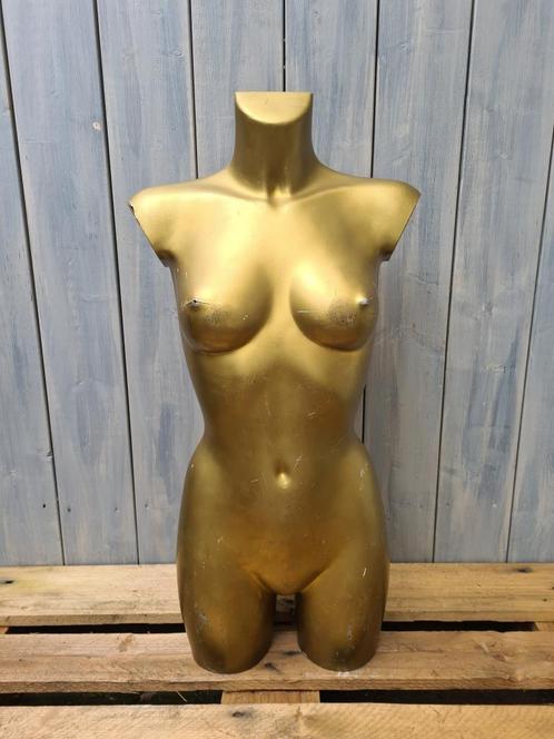 oude gouden dames torso paspop vrouw buste, Hobby en Vrije tijd, Knutselen, Gebruikt, Knutselwerk, Ophalen