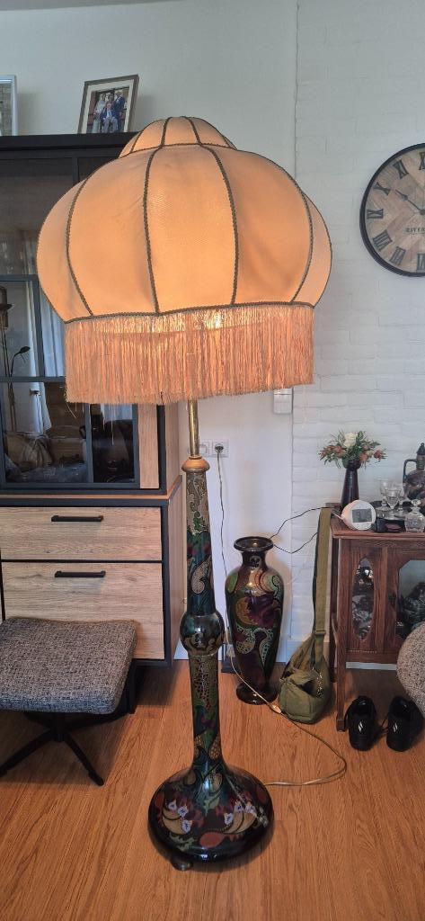Gouds plateel staande lamp, plateelbakkerij Zuid Holland, Antiek en Kunst, Antiek | Keramiek en Aardewerk, Ophalen