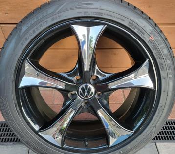 17 inch VW Polo velgen met zomerbanden 5x100  beschikbaar voor biedingen