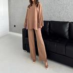 Italiaanse Piqué Set, Maat 38/40 (M), Beige, Nieuw, Ophalen of Verzenden