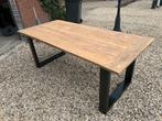 Tafel oud teakhout, Huis en Inrichting, Tafels | Eettafels, Ophalen, Teakhout, 200 cm of meer, 50 tot 100 cm