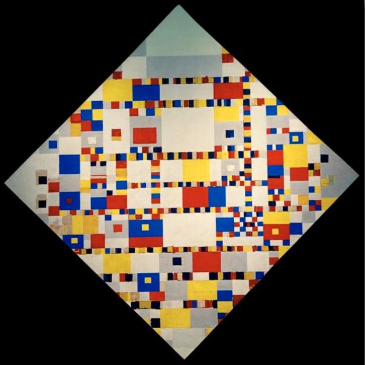 Pieter Mondriaan Victory Boogie Woogie, Antiek en Kunst, Kunst | Schilderijen | Abstract, Ophalen