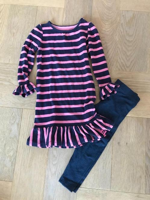 Leuk streepjurkje van Z8 met aparte mouwen & legging 86, Kinderen en Baby's, Babykleding | Maat 86, Zo goed als nieuw, Meisje