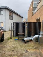 Metalen hekwerk met loopdeur, Tuin en Terras, Ophalen