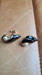 VINTAGE OORBELLEN NAPIER, Overige materialen, Gebruikt, Zwart, Ophalen of Verzenden