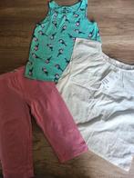 3/4 roze broek, groen hemdje en wit t-shirt, maat 122, Ophalen of Verzenden, Zo goed als nieuw, Meisje, Shirt of Longsleeve
