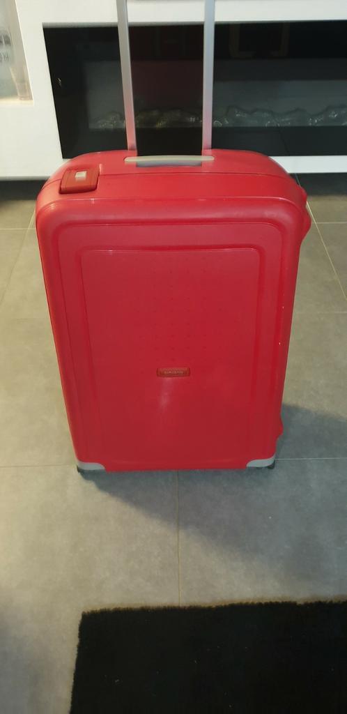 SAMSONITE S'CURE SPINNER 75CM CRIMSON RED ZEER NETTE STAAT, Sieraden, Tassen en Uiterlijk, Koffers, Zo goed als nieuw, Hard kunststof