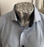 Cavallaro Napoli blauw geblokt overhemd maat 43[v], Kleding | Heren, Overhemden, Ophalen of Verzenden, Zo goed als nieuw, Grijs