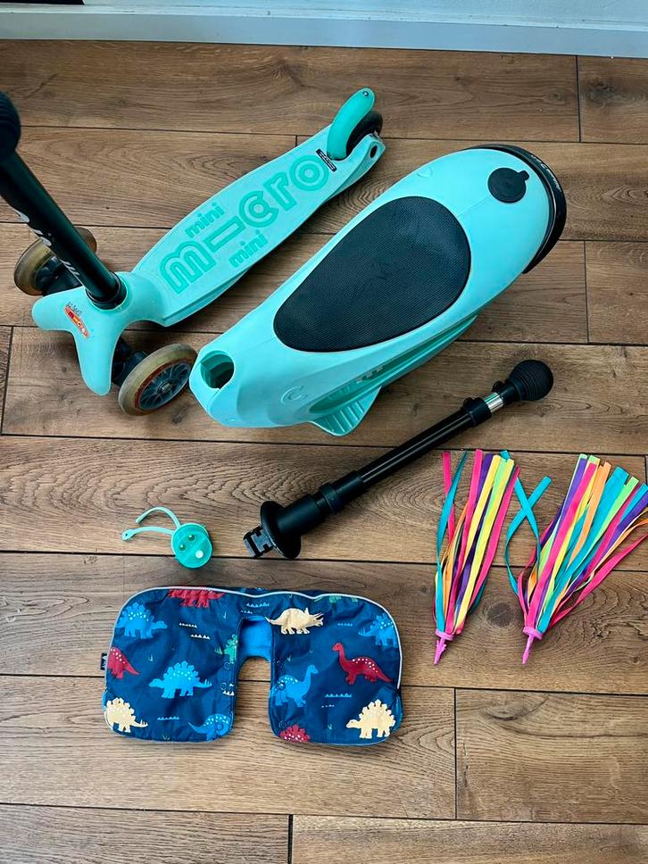 Micro Mini 2 go Plus Mint Scooter met EXTRAS (ZGAN), Fietsen en Brommers, Steps, Zo goed als nieuw, Gewone step, Ophalen of Verzenden