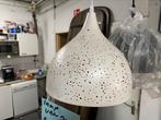 Hanglamp geperforeerd metaal ivoor goud kleurige binnenkant, Ophalen, Zo goed als nieuw, Metaal, Minder dan 50 cm