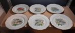 TE KOOP: Complete set van 6 vintage Franse visservies SFP, Antiek en Kunst, Ophalen of Verzenden