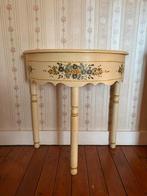 Halve Maan Console Tafel met Bloemenmotief, Ophalen, Met klep(pen), Zo goed als nieuw, Minder dan 150 cm