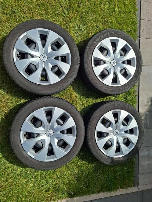 Winterbanden op stalen velgen - 195/55 R16, Auto-onderdelen, Banden en Velgen, Banden en Velgen, Winterbanden, 16 inch, 195 mm