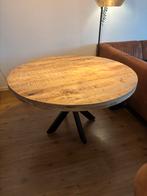 Ronde Mangohouten Eettafel - 130cm, Huis en Inrichting, Tafels | Eettafels, Ophalen, 100 tot 150 cm, Rond, Zo goed als nieuw