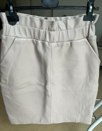 DANTE6 mooie leren rok NW nude/off white mt2 beschikbaar voor biedingen